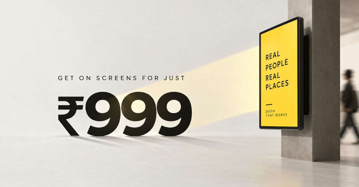Digital Screen Advertising Cost in India (2026): What ₹999 Actually Buys You