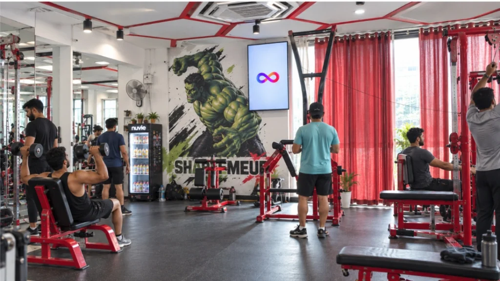 Digital screen advertising in fitness centers and gyms